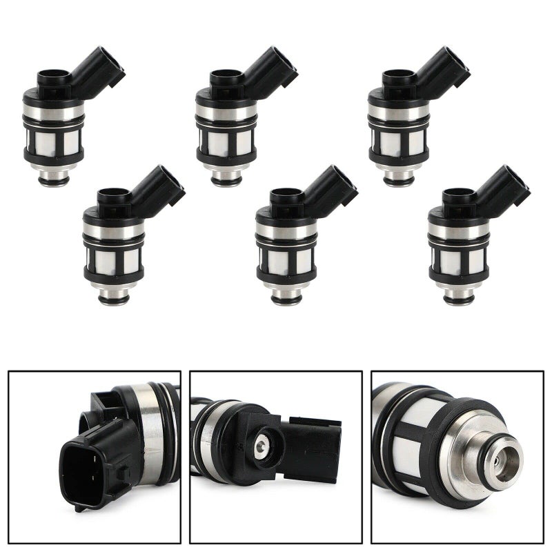 IXGKHC مجموعة IXGKHC من 6 قطع من حقن الوقود JS23-1 16600-38Y10 تناسب 1996 1997 1998 1999 2000 2001 2002 2003 2004 بديل لنيسان فرونتير باثفايندر إكستيرا 3.3 لتر - Image 3